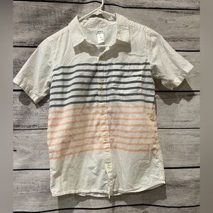 White Navy Striped Casual Youth Boys Shirt Carters